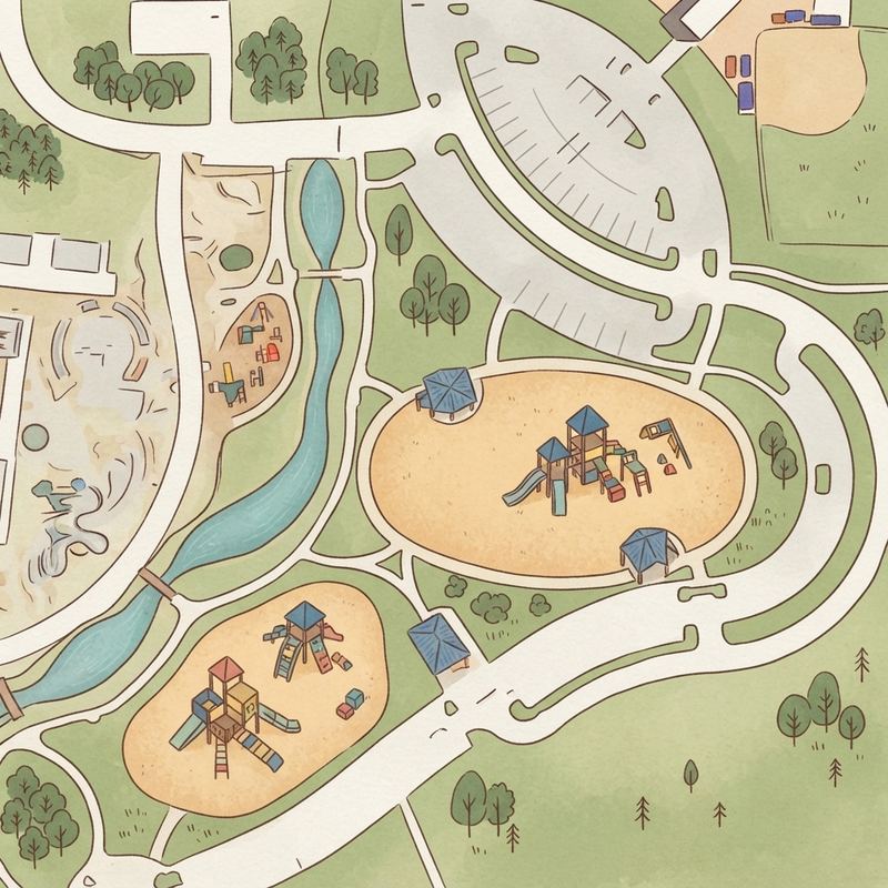 Illustrated map of Generations Park Playground
