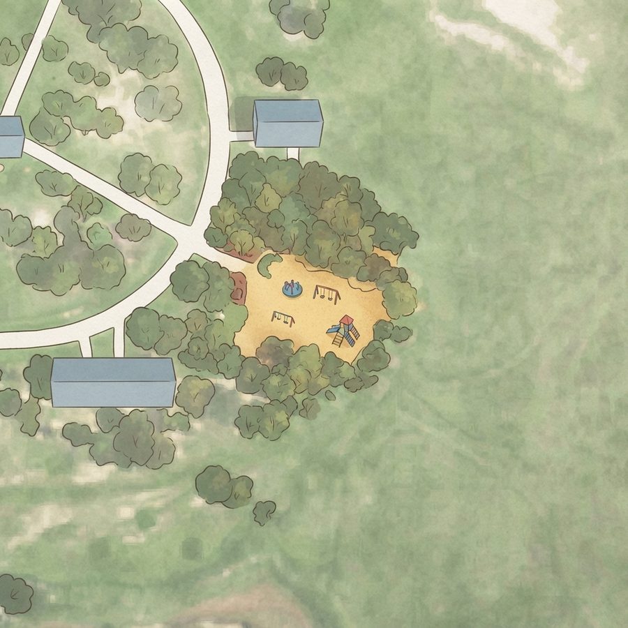 Illustrated map of George Bush Park Childrens Playground