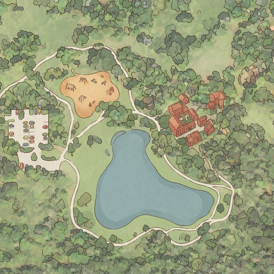 Illustrated map of George Bush Park