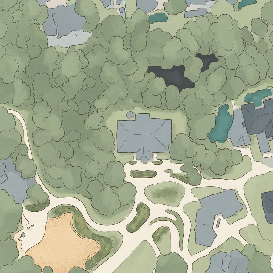 Illustrated map of George Butler Park