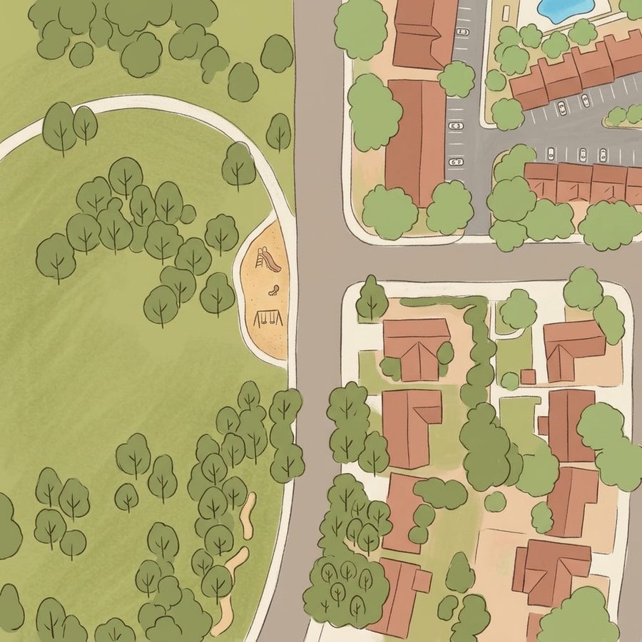 Illustrated map of George M. Wallace Park