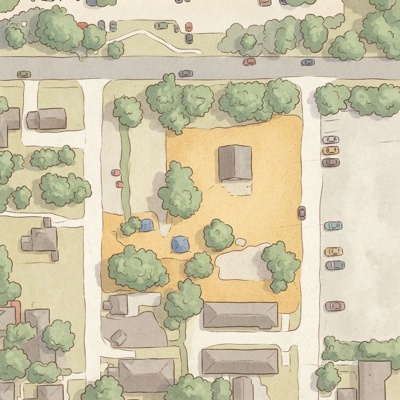 Illustrated map of George Stevens Park