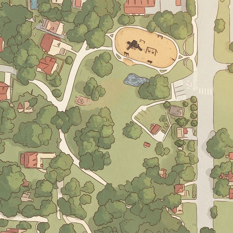 Illustrated map of Georgian Hills Park