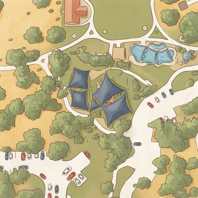 Illustrated map of Gerault Park