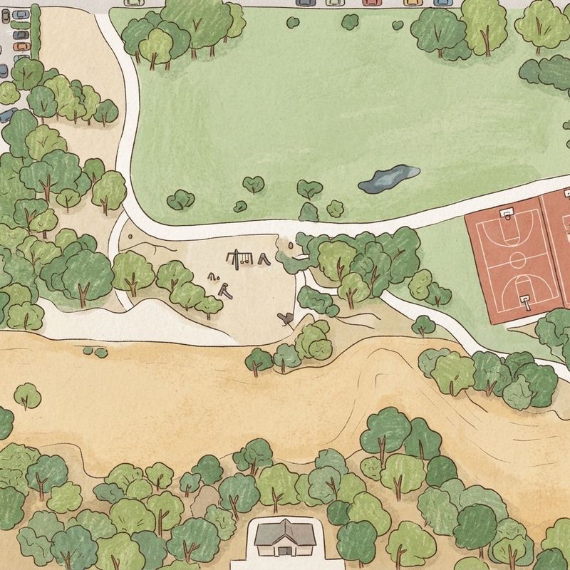 Illustrated map of Gershwin Park