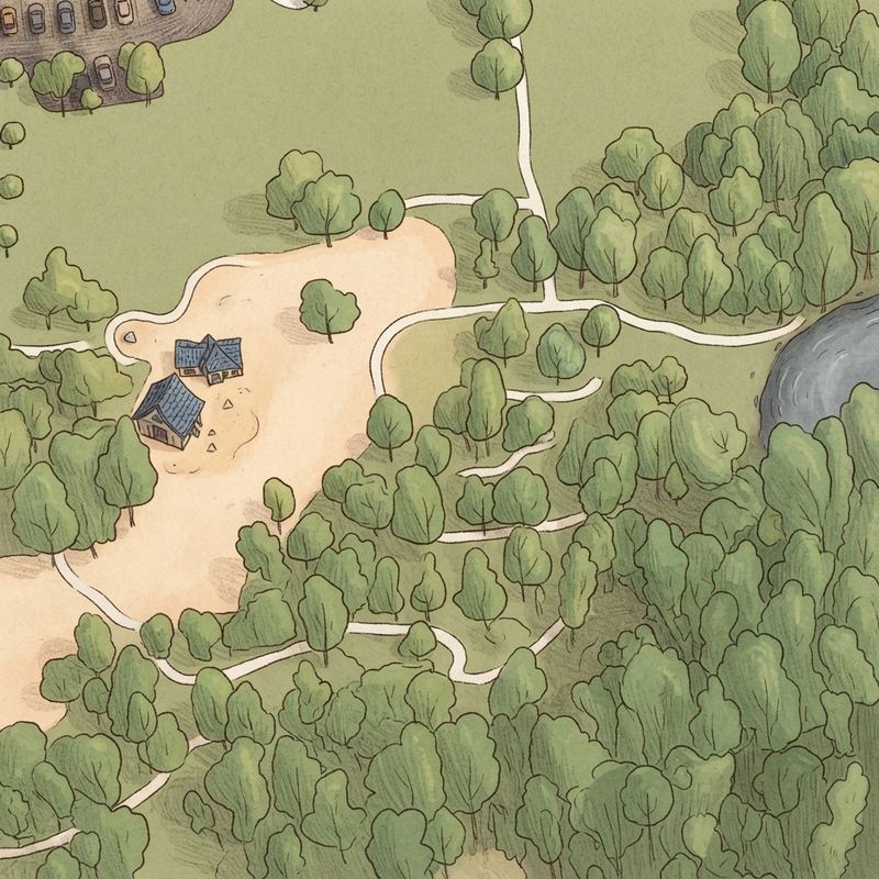 Illustrated map of Gibbins Park