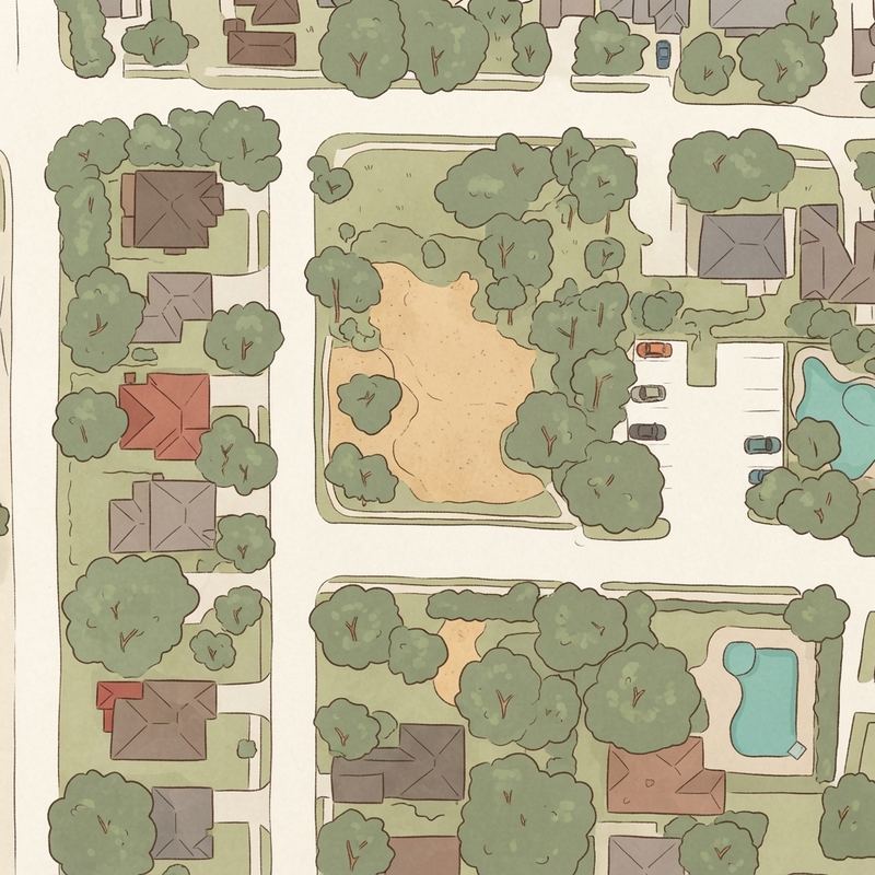 Illustrated map of Glade Landing Park