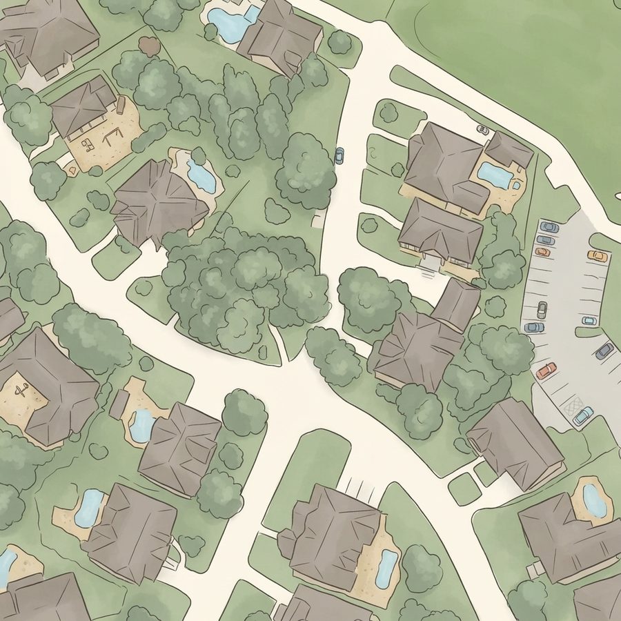 Illustrated map of Glen Haven Estates Playground