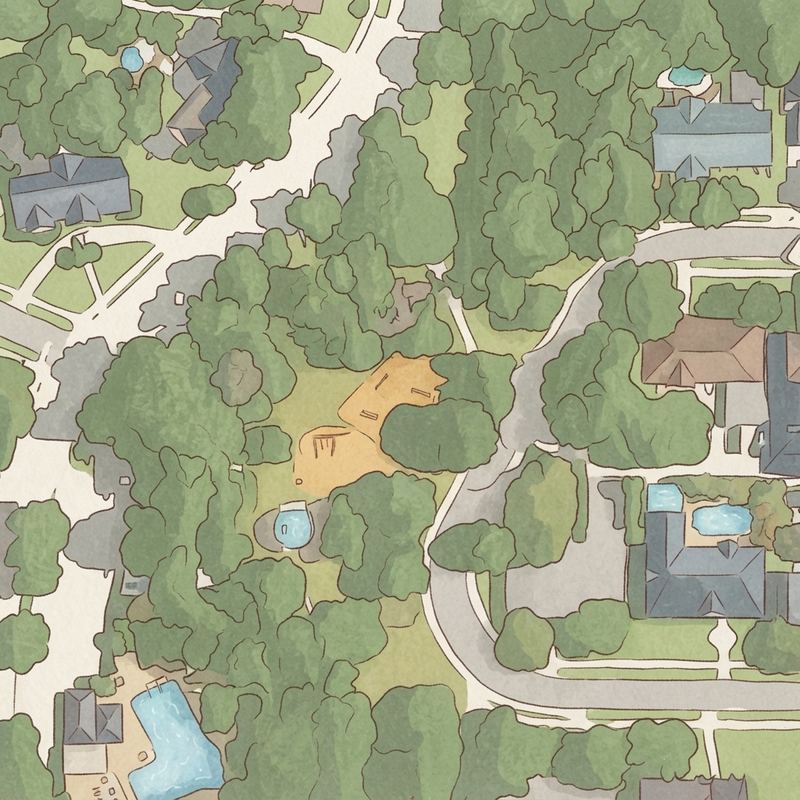 Illustrated map of Glen Meadow Park