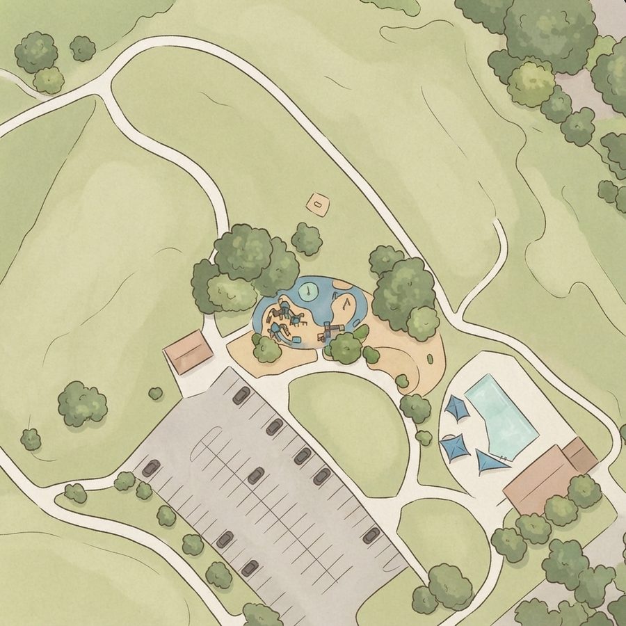 Illustrated map of Glenbrook Park
