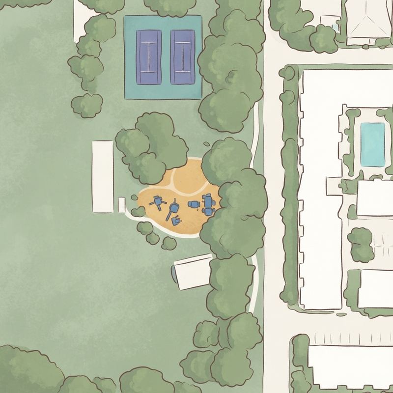 Illustrated map of Glencoe Park