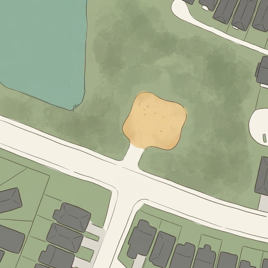 Illustrated map of Glendale Lakes Community Center