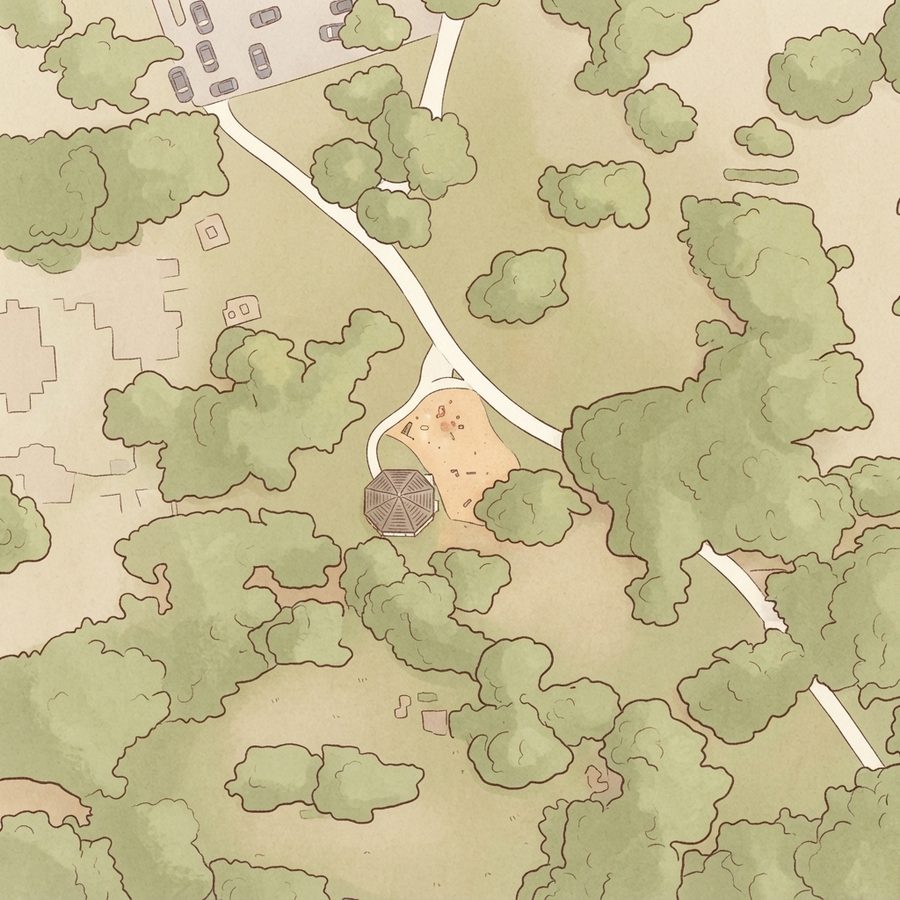 Illustrated map of Glendale Park