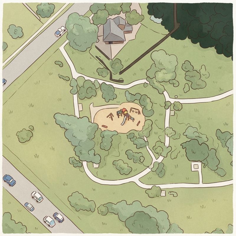 Illustrated map of Glenshire Park