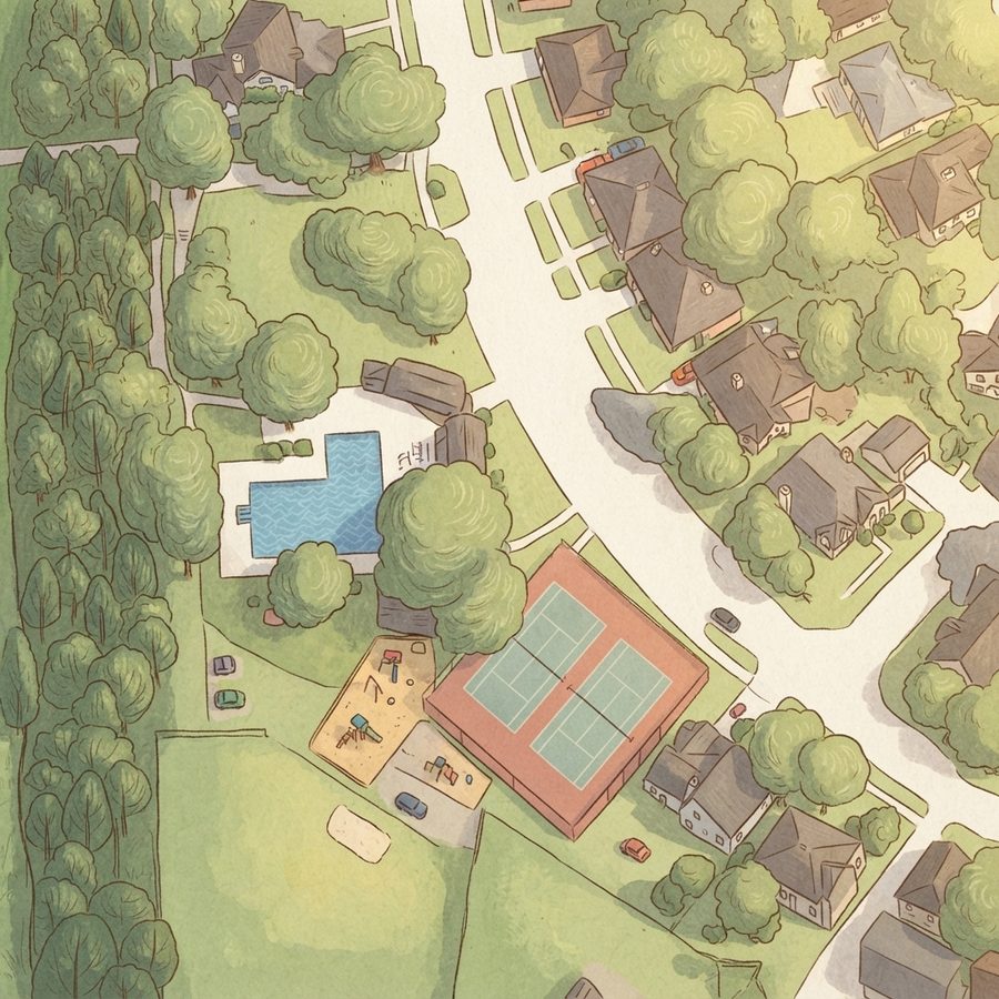 Illustrated map of Glenshire Playground