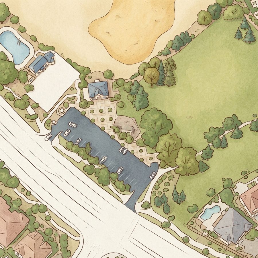 Illustrated map of Goett Family Park