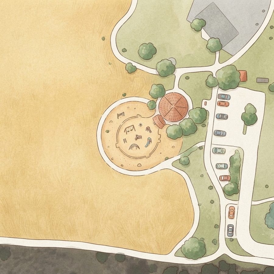 Illustrated map of Golden Community Park