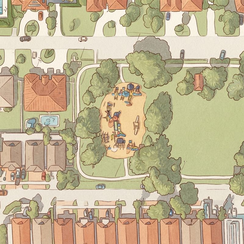Illustrated map of Golden Eagle Park