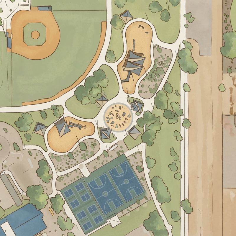 Illustrated map of Goodyear Community Park