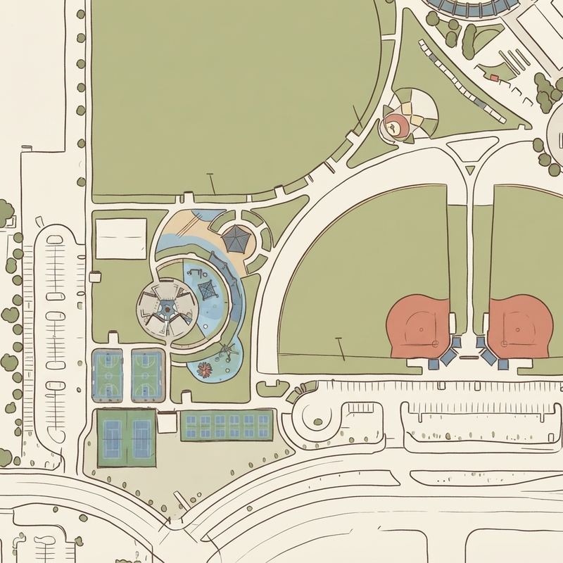 Illustrated map of Goodyear Recreation Campus - Park