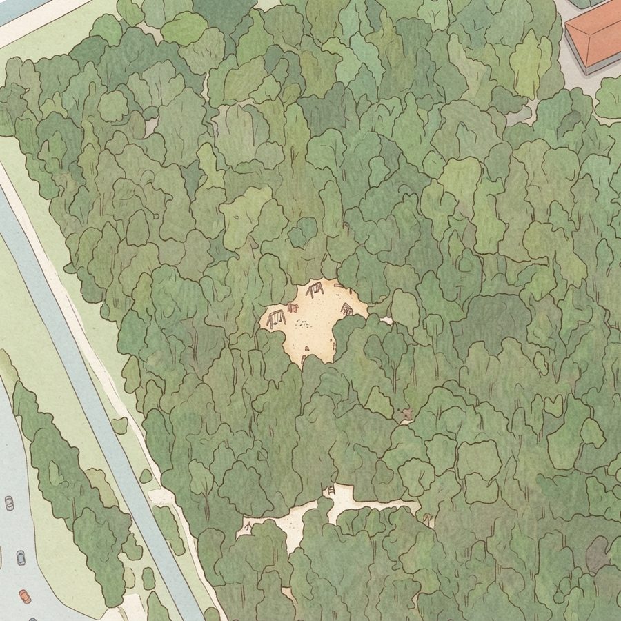 Illustrated map of Gorrell Park