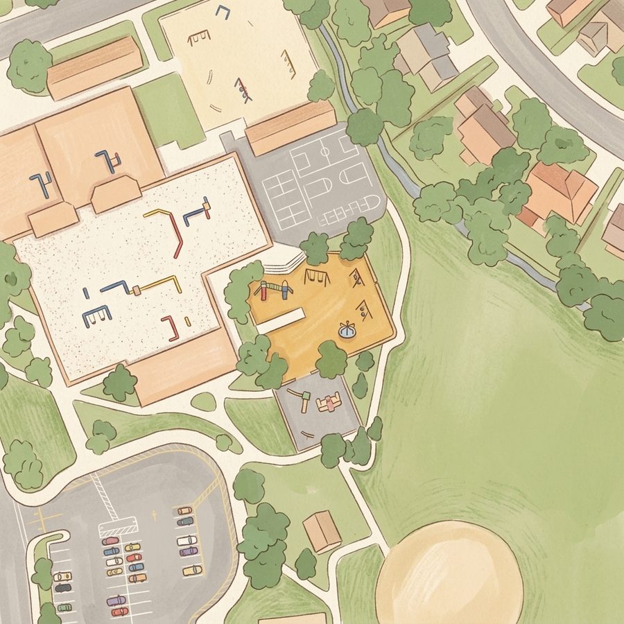 Illustrated map of Governor Grant Park