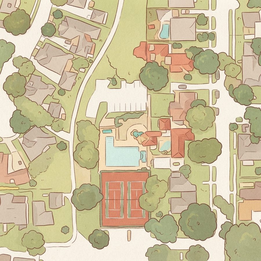 Illustrated map of Governor's Place Park