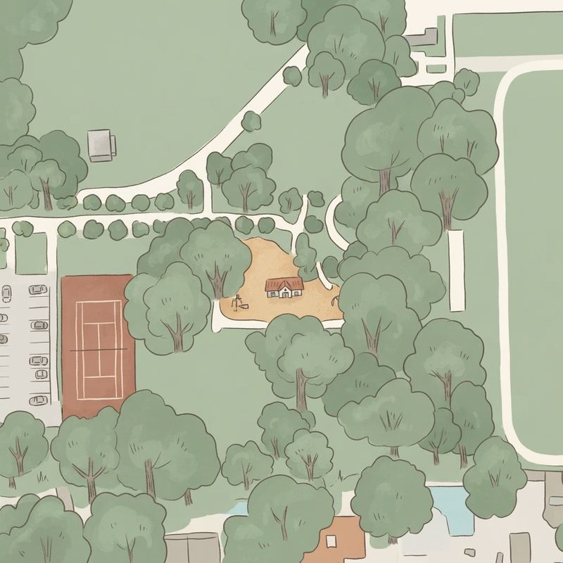 Illustrated map of Grady Park