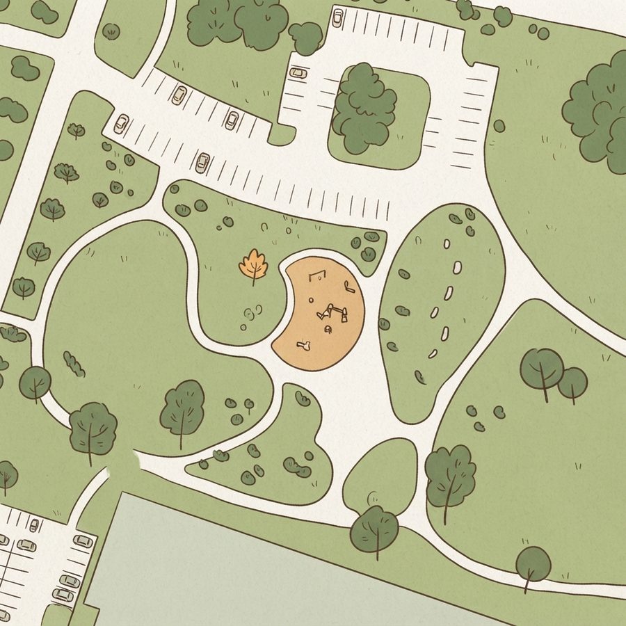 Illustrated map of Gragg Park Complex