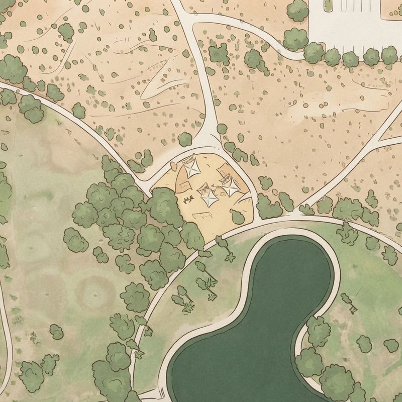 Illustrated map of Granada Park