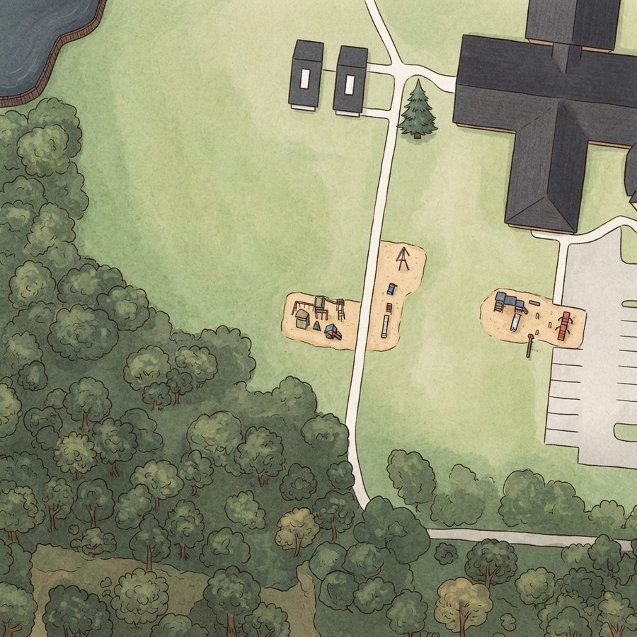Illustrated map of Granbery Park