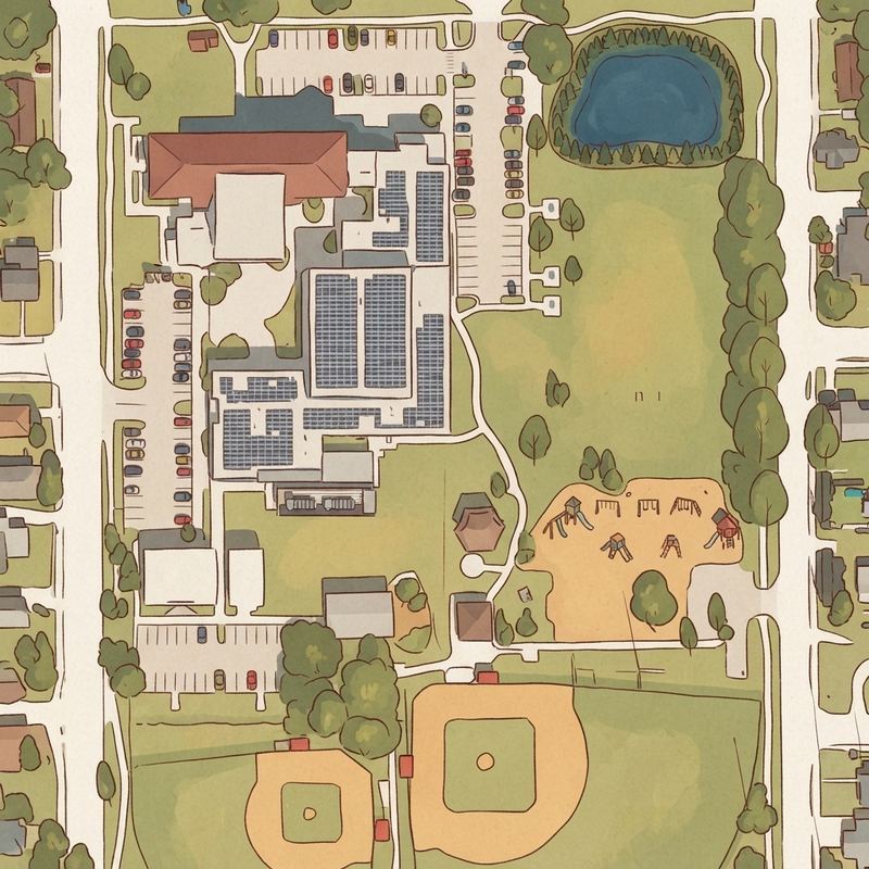 Illustrated map of Grand Avenue Park