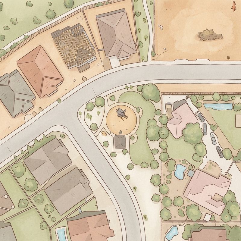 Illustrated map of Grand Canal Linear Park