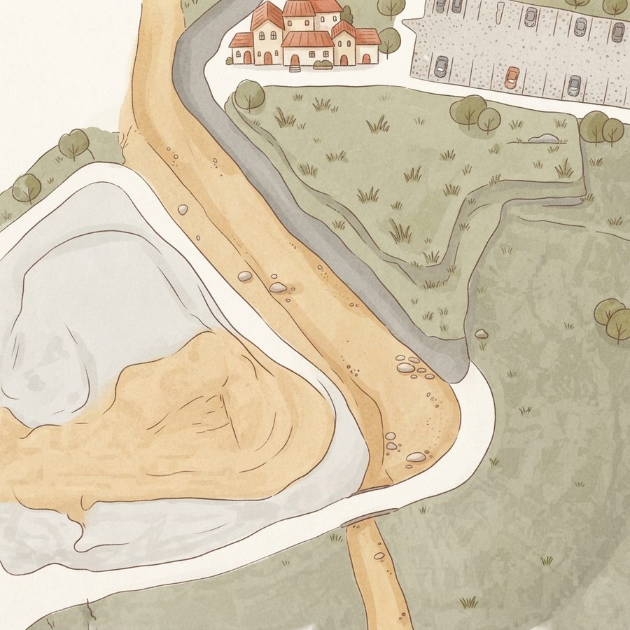 Illustrated map of Grand Park