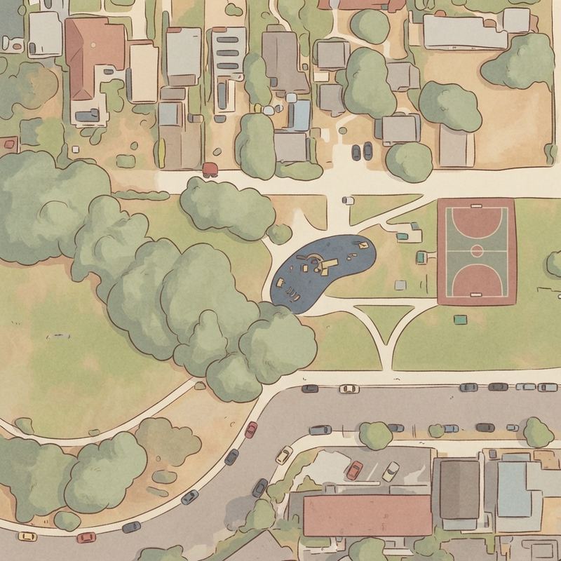 Illustrated map of Grant Hill Park
