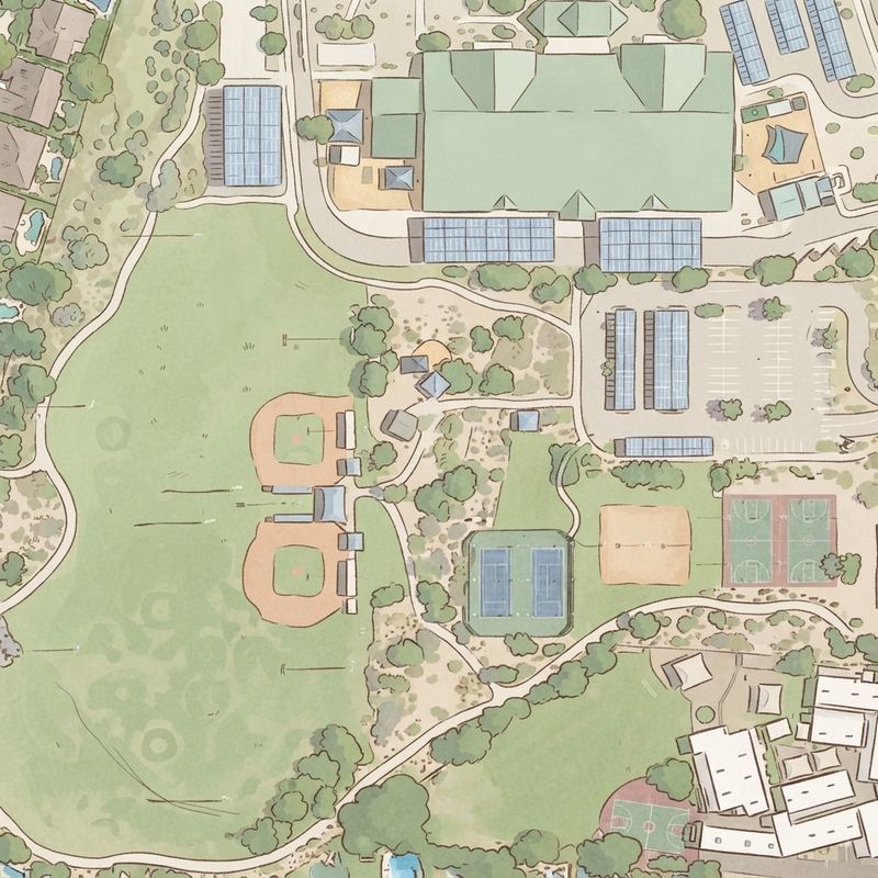 Illustrated map of Grayhawk Park