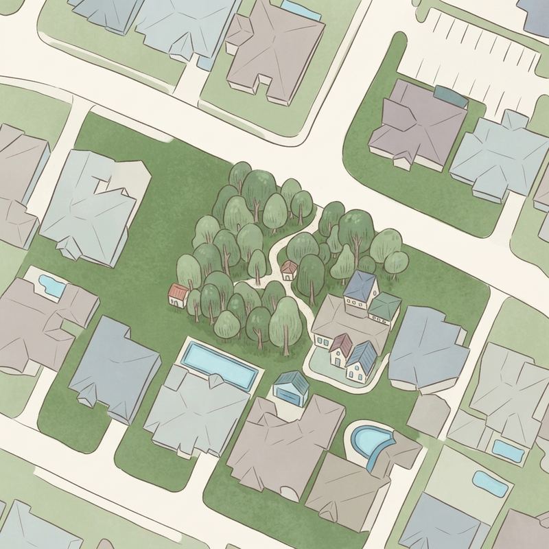 Illustrated map of Greatwood Forest Playground