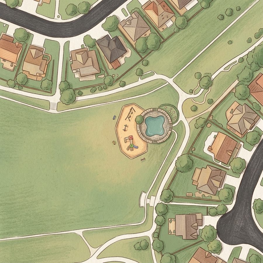 Illustrated map of Greenfield Park