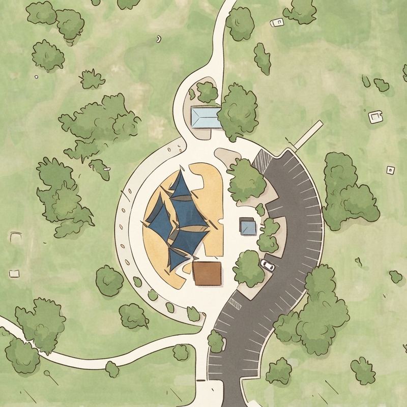 Illustrated map of Greenfield Park Playground