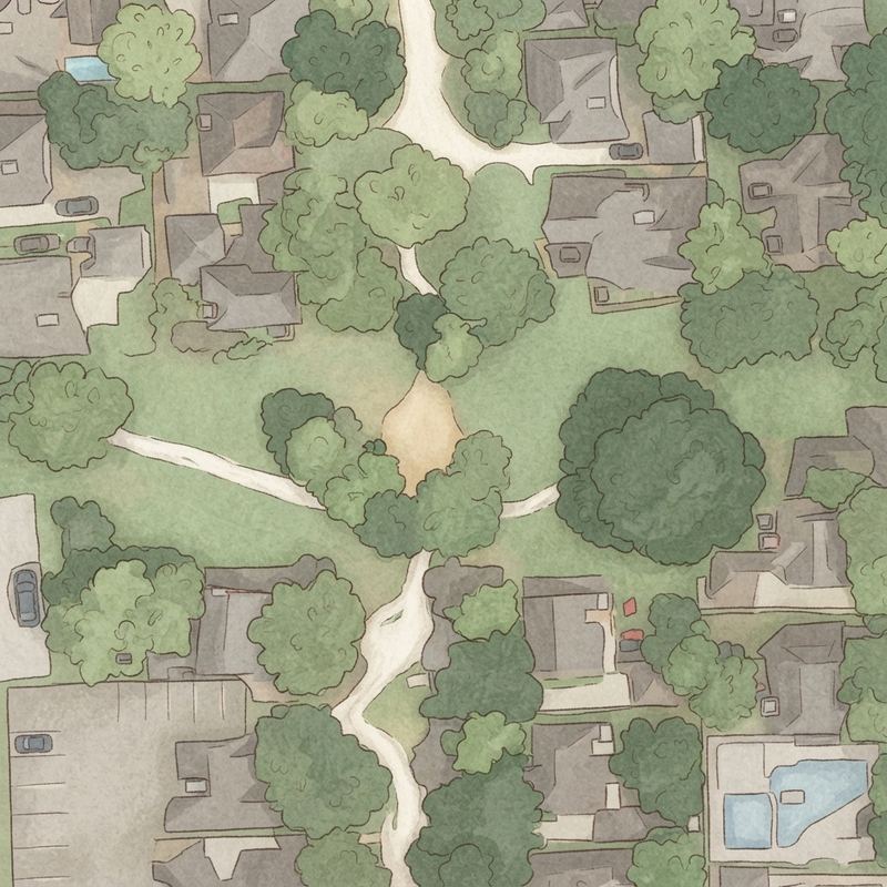Illustrated map of Greenway Village Toddler Park