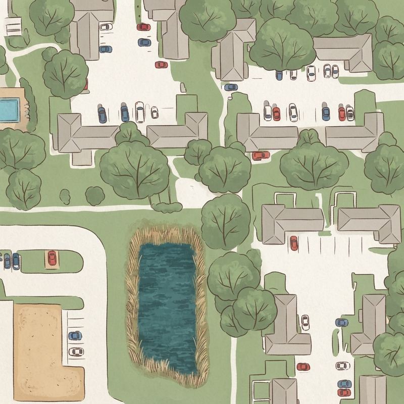 Illustrated map of Greenwich Park Playground