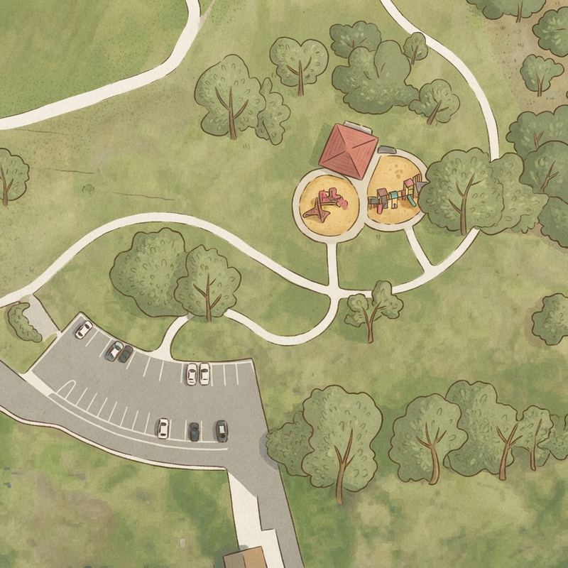 Illustrated map of Greg Rogers Park