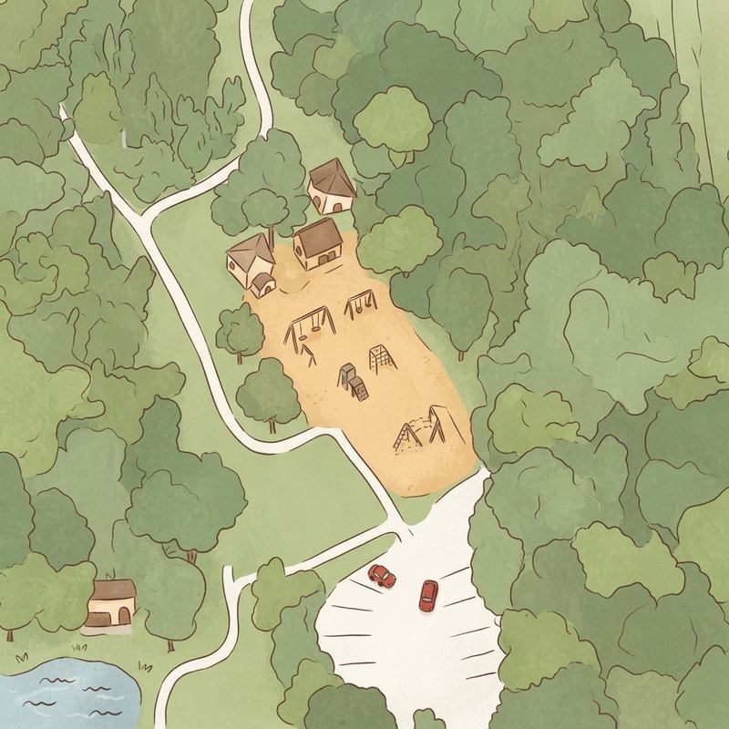 Illustrated map of Greynolds Park