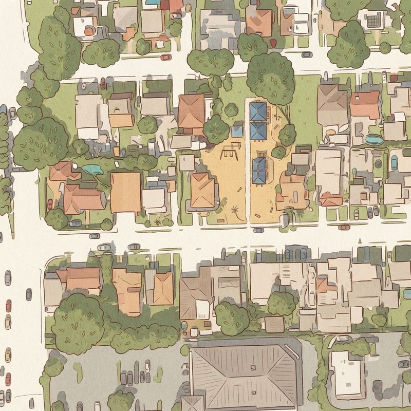 Illustrated map of Grove Mini Park