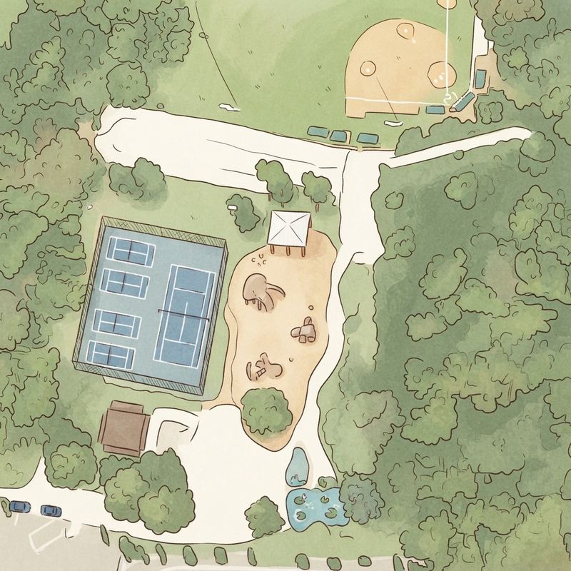 Illustrated map of Grove Park