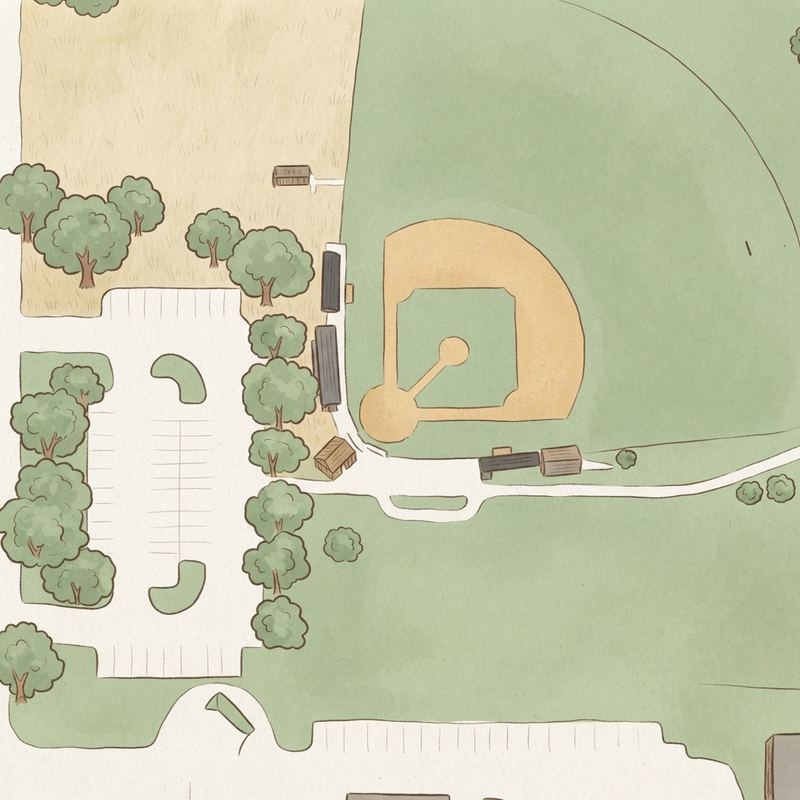 Illustrated map of Groves Park