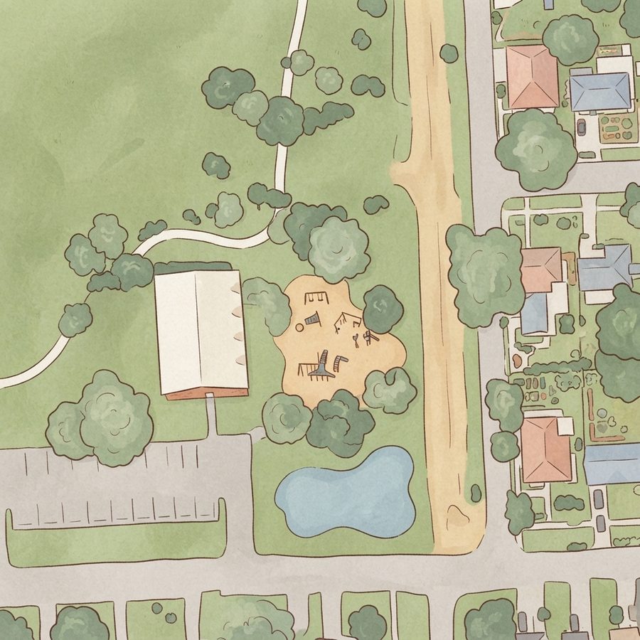 Illustrated map of Gulf Palms Park