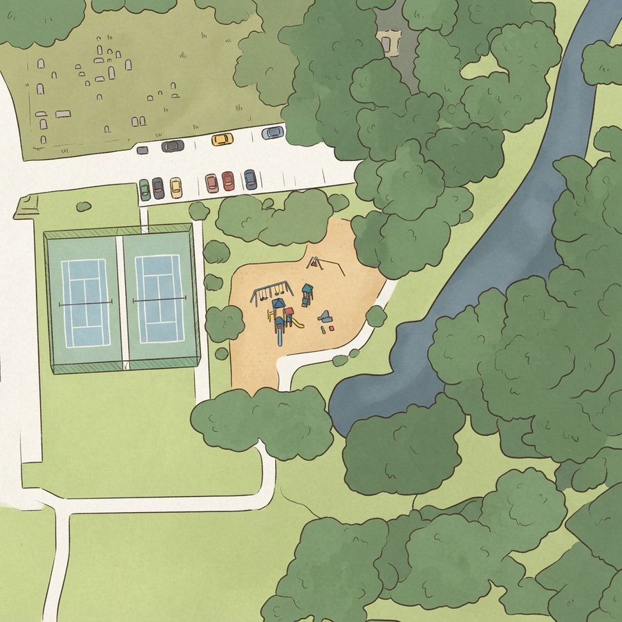 Illustrated map of Gussie Field Watterworth Park