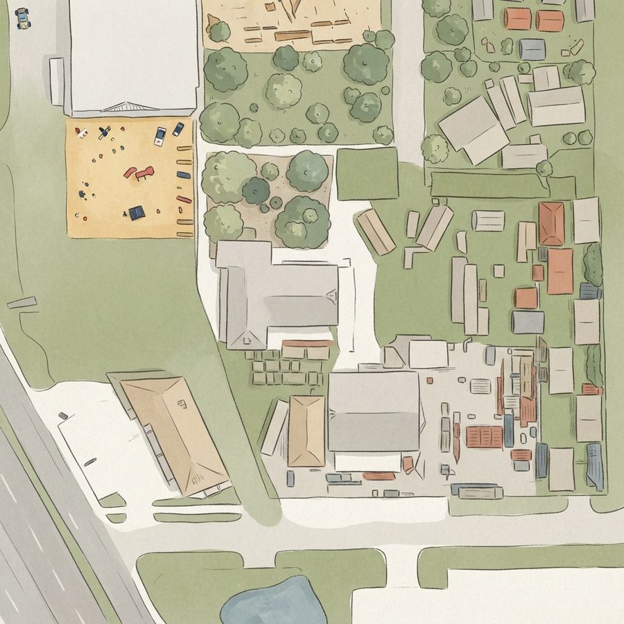 Illustrated map of H-Town Splash Zone