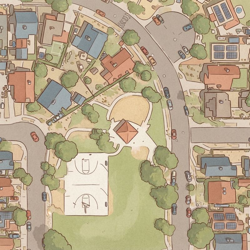 Illustrated map of Habbies Park
